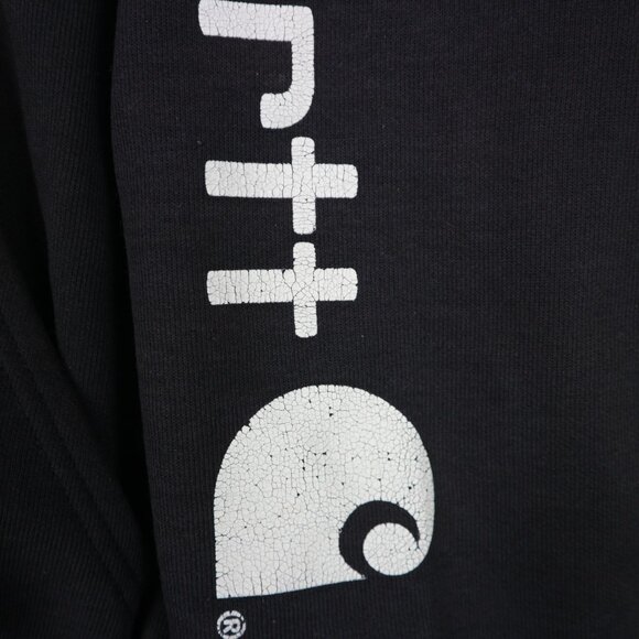 Carhartt Vintage Logo Faded Pullover Hoodie Mens XL Streetwear Workwear - Picture 4 of 8